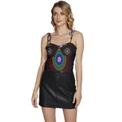 Artskop Kaleidoscope Pattern Flowy Camisole Tie Up Top by Sarkoni