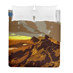 Scotland Monti Mountains Mountain Duvet Cover Double Side (full/ Double Size) by Sarkoni