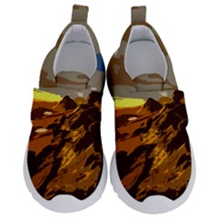 Scotland Monti Mountains Mountain Kids  Velcro No Lace Shoes by Sarkoni