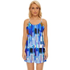 Color Colors Abstract Colorful Satin Pajama Short Set by Sarkoni