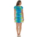 Wave Rainbow Bright Texture Short Sleeve Tiered Mini Dress View4