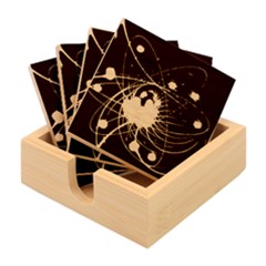 Physics Quantum Physics Particles Bamboo Coaster Set by Sarkoni