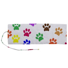 Pawprints Paw Prints Paw Animal Roll Up Canvas Pencil Holder (m) by Apen