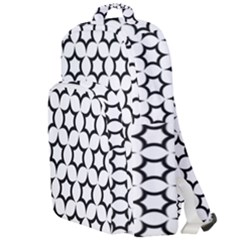 Pattern Star Repeating Black White Double Compartment Backpack by Apen