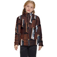 Abstract Architecture Building Business Kids  Puffer Bubble Jacket Coat by Amaryn4rt