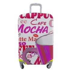 Coffee Cup Lettering Coffee Cup Luggage Cover (small) by Amaryn4rt