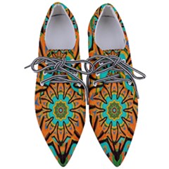 Color Abstract Pattern Structure Pointed Oxford Shoes by Amaryn4rt