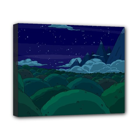 Adventure Time Cartoon Night Green Color Sky Nature Canvas 10  X 8  (stretched) by Sarkoni