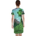 Adventure Time Cartoon Green Color Nature  Sky Short Sleeve Nightdress View2