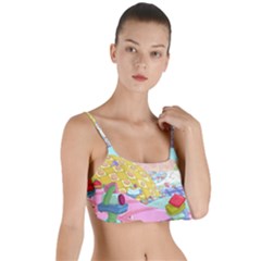 Pillows And Vegetable Field Illustration Adventure Time Cartoon Layered Top Bikini Top  by Sarkoni