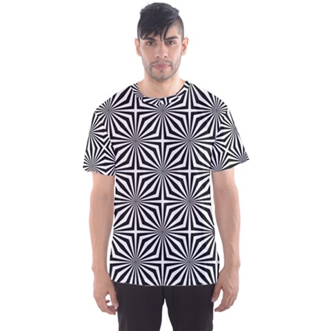 Background Pattern Halftone Black White Men s Sport Mesh T-shirt by Pakjumat