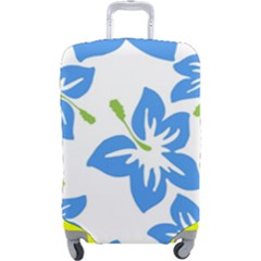 Hibiscus Wallpaper Flowers Floral Luggage Cover (large) by Pakjumat