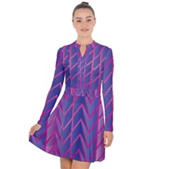 Geometric Background Abstract Long Sleeve Panel Dress by Pakjumat