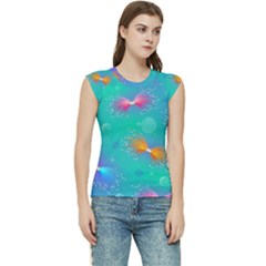 Non Seamless Pattern Blues Bright Women s Raglan Cap Sleeve T-shirt by Dutashop