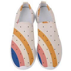 Retro Abstract Geometric Men s Slip On Sneakers by Modalart