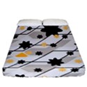 Flower Shape Abstract Pattern Fitted Sheet (California King Size) View1