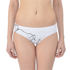 Dog Cat Domestic Animal Silhouette Hipster Bikini Bottoms by Modalart