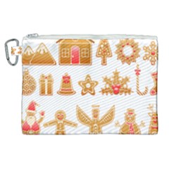 Gingerbread Food Snack Seasonal Canvas Cosmetic Bag (xl) by Modalart