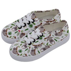 Seamless Pattern With Cute Sloths Kids  Classic Low Top Sneakers by Ndabl3x