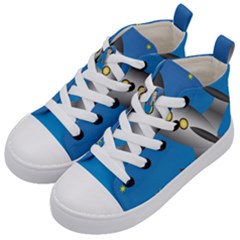 Rocket Spaceship Space Travel Nasa Kids  Mid-top Canvas Sneakers by Ravend