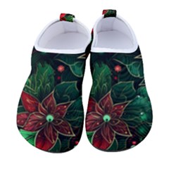 Flower Floral Pattern Christmas Men s Sock-style Water Shoes by Ravend