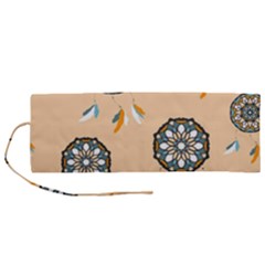 Dreamcatcher Pattern Pen Background Roll Up Canvas Pencil Holder (m) by Ravend