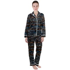 Close Up Code Coding Computer Women s Long Sleeve Satin Pajamas Set	 by Amaryn4rt