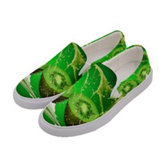 Kiwi Fruit Vitamins Healthy Cut Women s Canvas Slip Ons by Amaryn4rt