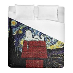 Cartoon Dog House Van Gogh Duvet Cover (full/ Double Size) by Modalart