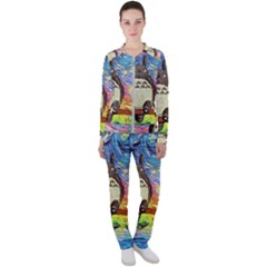 Totoro Starry Night Art Van Gogh Parody Casual Jacket And Pants Set by Modalart