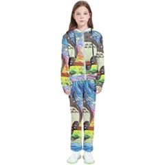 Totoro Starry Night Art Van Gogh Parody Kids  Tracksuit by Modalart