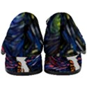 Cartoon Art Starry Night Van Gogh Women s Chunky Heel Loafers View4