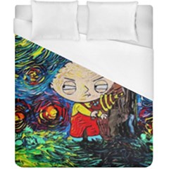 Cartoon Starry Night Vincent Van Gogh Duvet Cover (california King Size) by Modalart