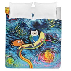 Adventure Time Art Starry Night Van Gogh Duvet Cover Double Side (queen Size) by Modalart