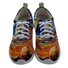 Tardis Starry Night Doctor Who Van Gogh Parody Women Athletic Shoes by Modalart