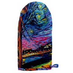 Golden Gate Bridge Starry Night Vincent Van Gogh Microwave Oven Glove by Modalart