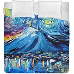 Mount Fuji Art Starry Night Van Gogh Duvet Cover Double Side (king Size) by Modalart