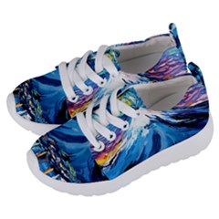 Mount Fuji Art Starry Night Van Gogh Kids  Lightweight Sports Shoes by Modalart