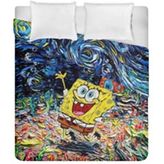 Art Cartoon Starry Night Van Gogh Duvet Cover Double Side (california King Size) by Modalart