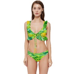 Zitro Abstract Sour Texture Food Low Cut Ruffle Edge Bikini Set by Amaryn4rt