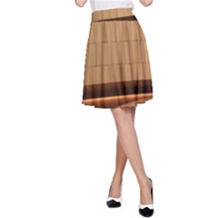 Architecture Art Boxes Brown A-line Skirt by Amaryn4rt