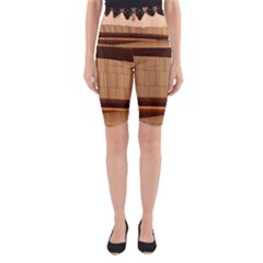 Architecture Art Boxes Brown Yoga Cropped Leggings by Amaryn4rt