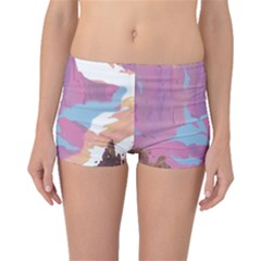 Pink Mountains Grand Canyon Psychedelic Mountain Boyleg Bikini Bottoms by Modalart