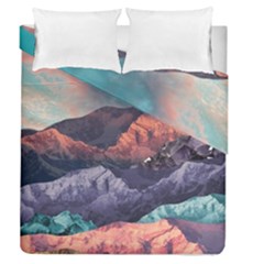 Adventure Psychedelic Mountain Duvet Cover Double Side (queen Size) by Modalart