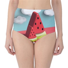 Watermelon Fruit Classic High-waist Bikini Bottoms by Modalart