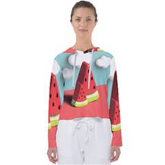 Watermelon Fruit Women s Slouchy Sweat by Modalart