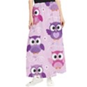 Seamless Cute Colourfull Owl Kids Pattern Maxi Chiffon Skirt View1