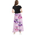 Seamless Cute Colourfull Owl Kids Pattern Maxi Chiffon Skirt View2