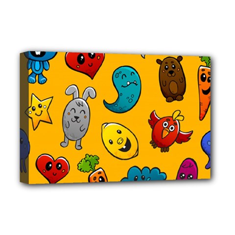 Graffiti Characters Seamless Ornament Deluxe Canvas 18  X 12  (stretched) by Bedest