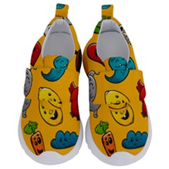 Graffiti Characters Seamless Ornament Kids  Velcro No Lace Shoes by Bedest